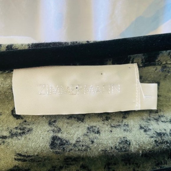 ZIMMERMAN LEOPARD PRINT LINEN BLEND MAXI DRESS - SIZE 1 - SPLIT AT FRONT - Picture 6 of 8